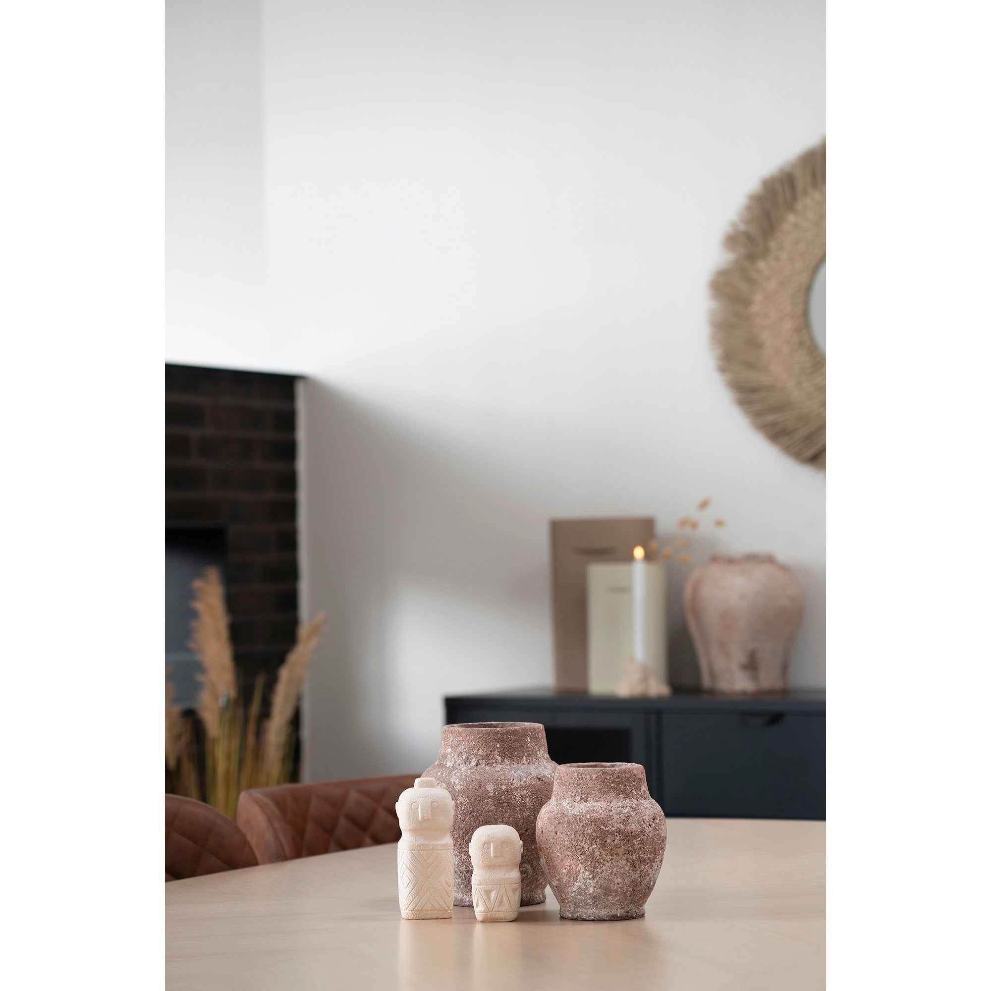 Decoratie  - Decoratie, cement, beige 6,5x6,5x15 cm