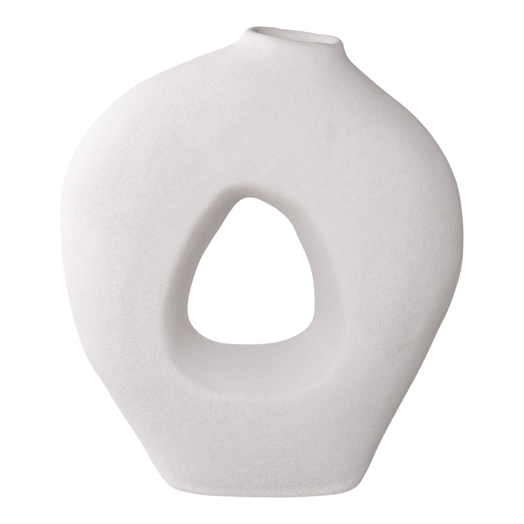 Vaas - Vaas, keramisch, wit 24x10,5x27,8 cm