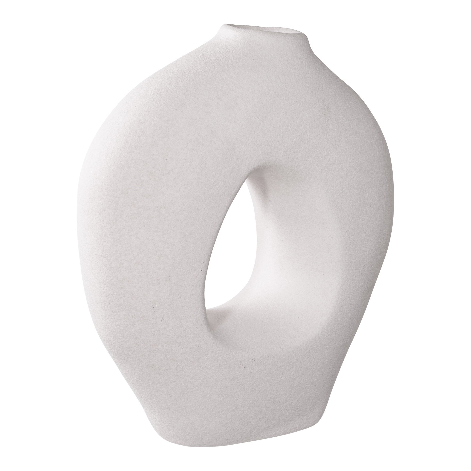 Vaas - Vaas, keramisch, wit 24x10,5x27,8 cm