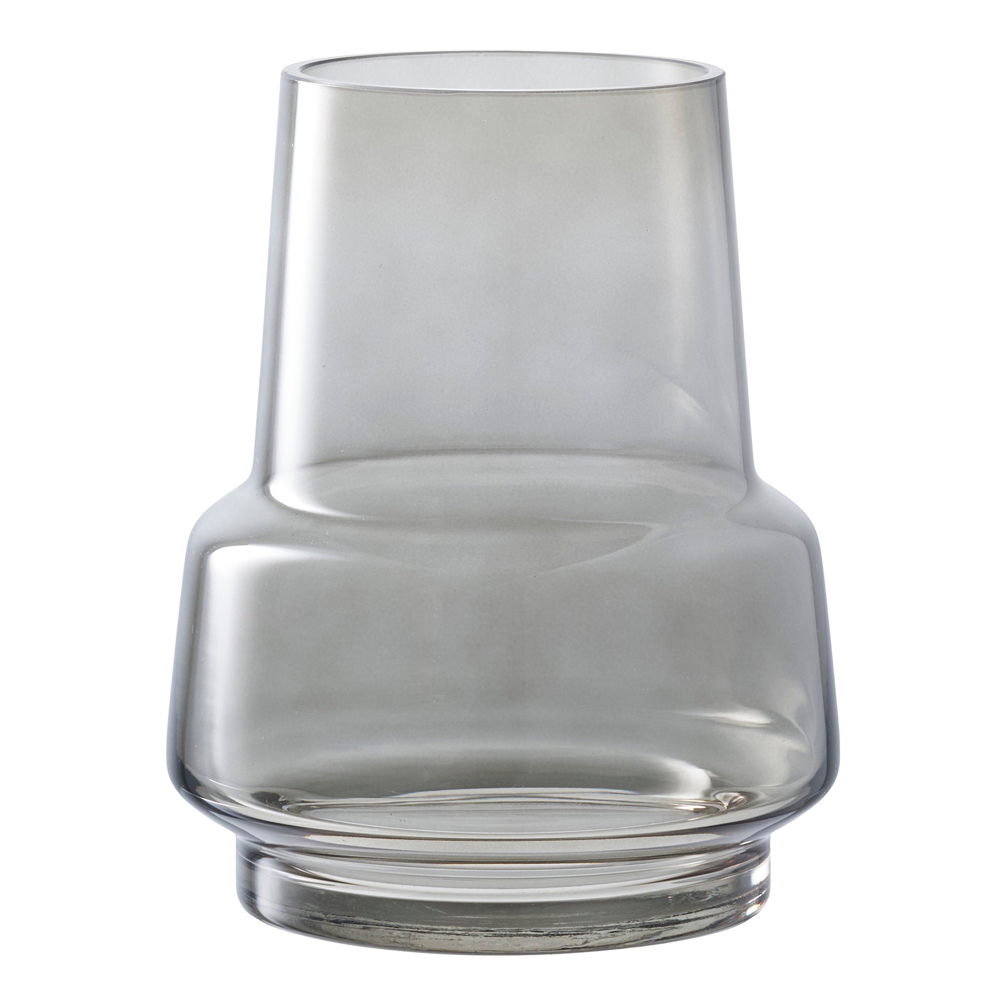 Vaas - Vaas, glas, gerookt grijs ø15x19 cm