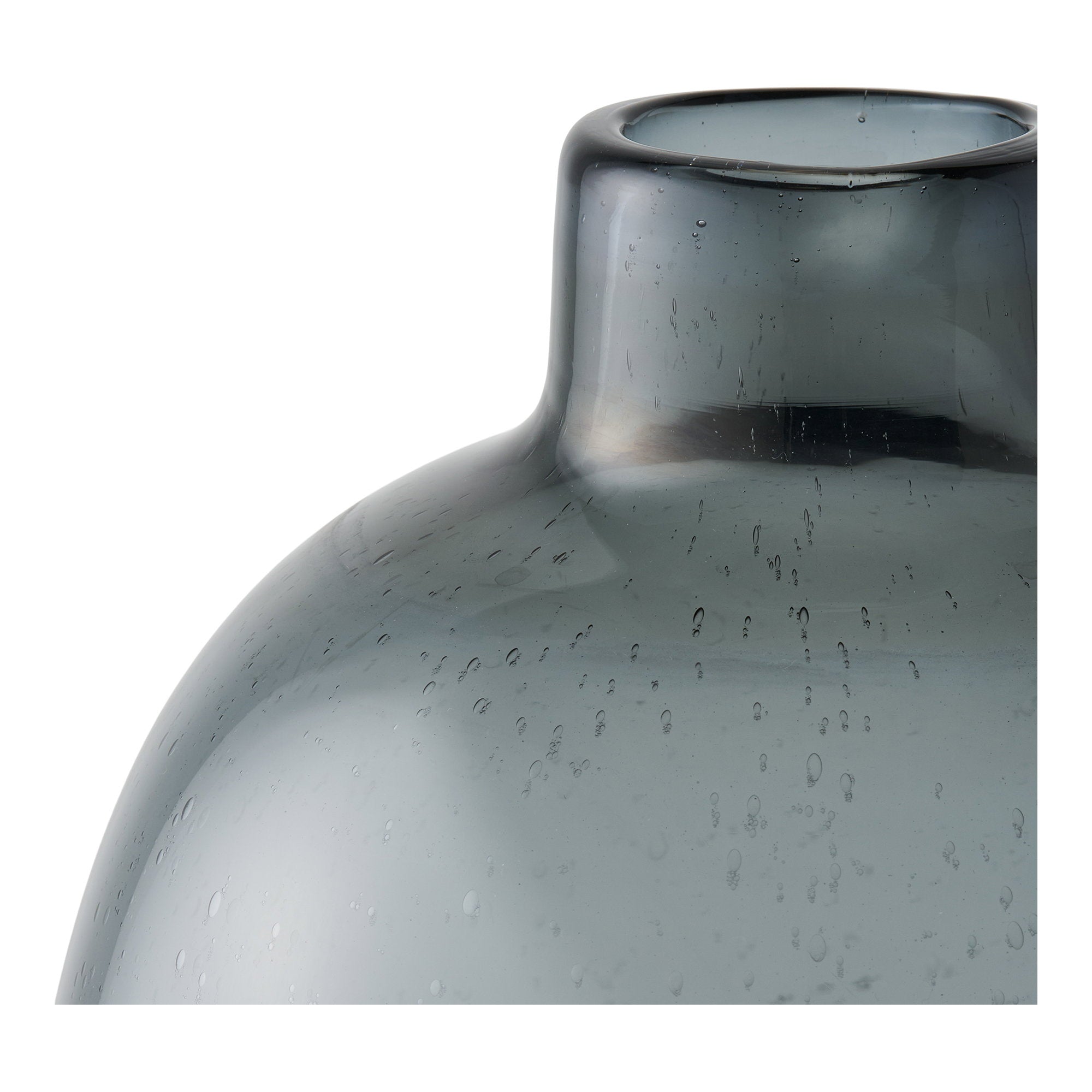 Vaas - Vaas, glas, gerookt zwart ø23x35 cm