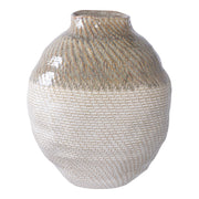 Vaas - Vaas, keramiek, wit/groen ø26x30,5 cm