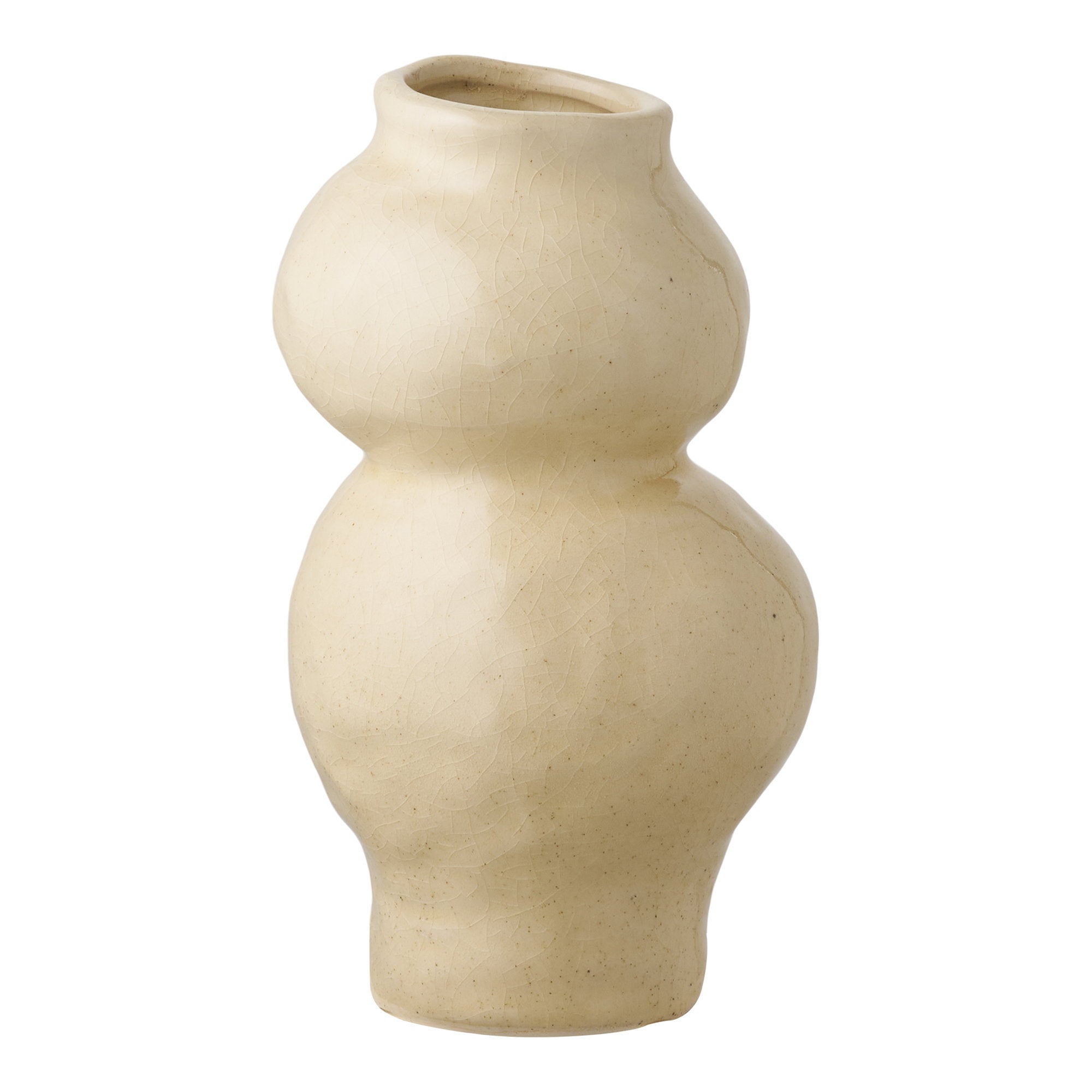 Vaas - Vaas, keramisch, beige ø10,5x19,5 cm