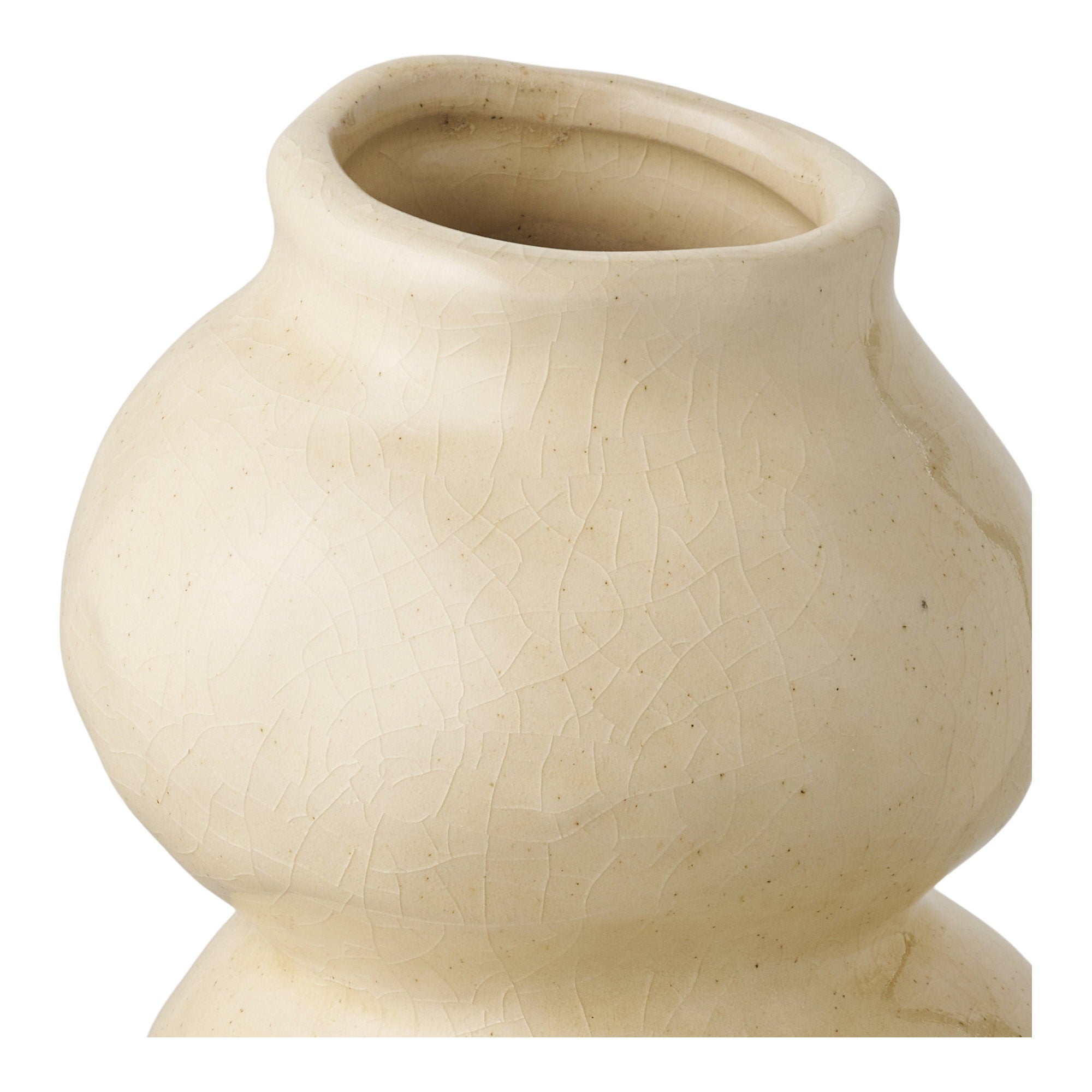 Vaas - Vaas, keramisch, beige ø10,5x19,5 cm