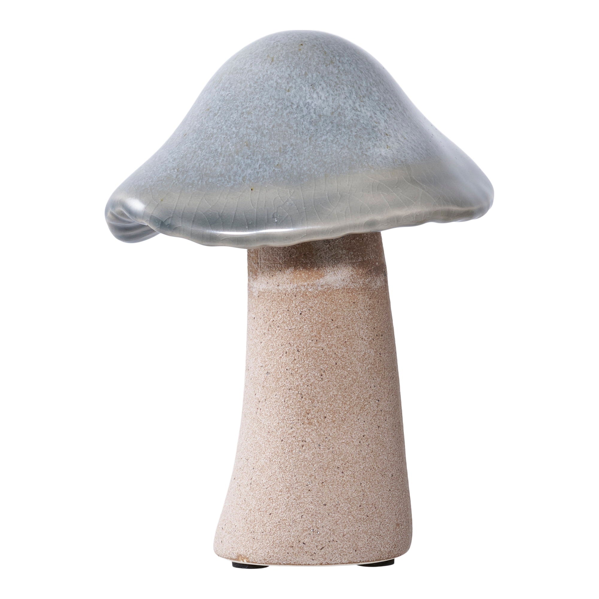 Decoratieve paddenstoelen - decoratieve paddenstoelen, keramisch, groen, bruin, blauw, set van 3