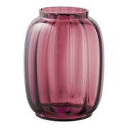 Vaas - Vaas, mondgeblazen glas, gerookt rood ø17x21 cm