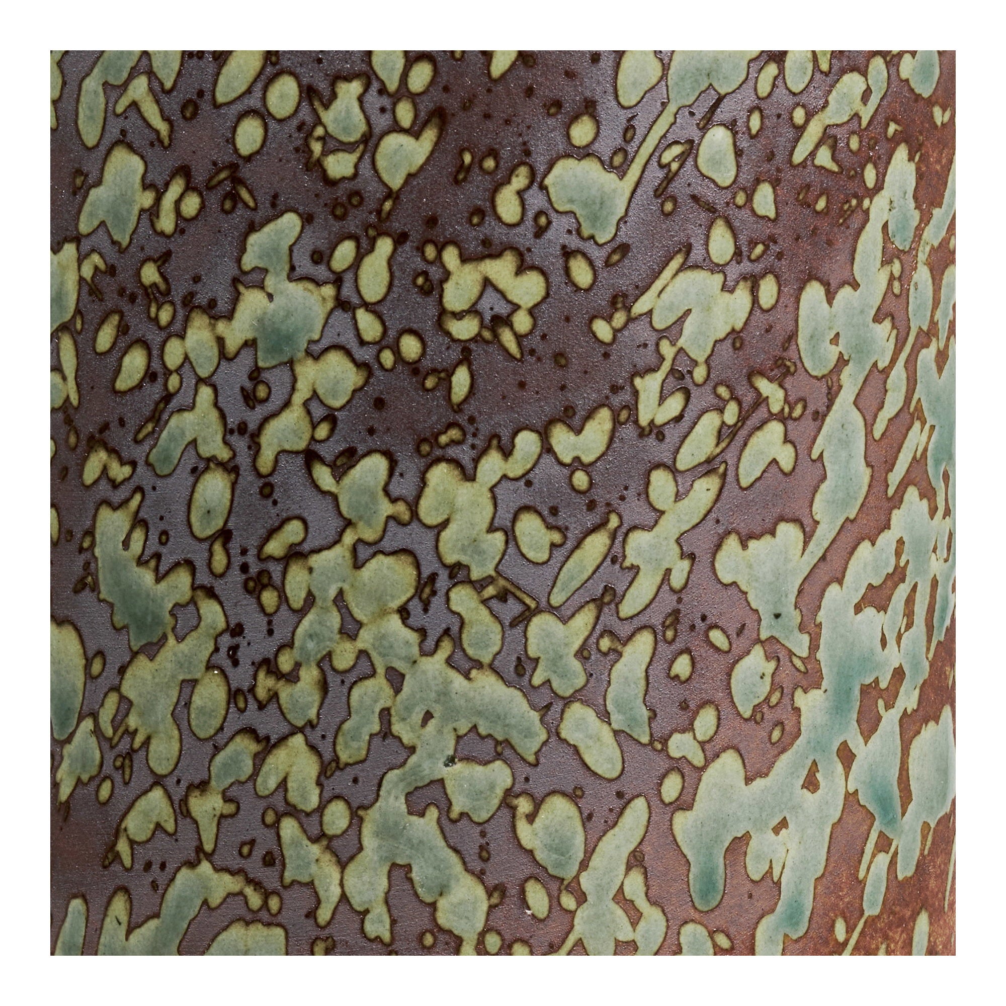 Vaas - Vaas, keramiek, donkerbruin/bosgroen, ø9,5x20 cm