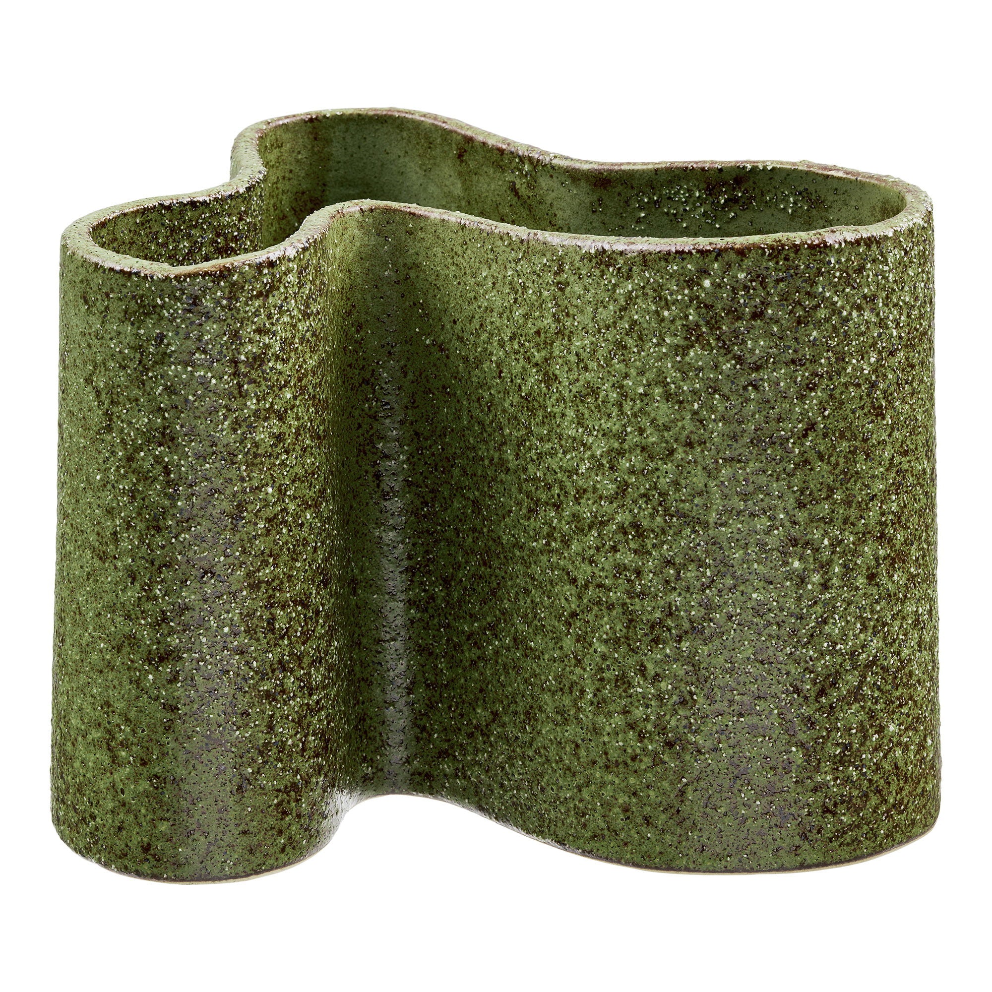 Vaas - Vaas, keramiek, bosnachtgroen, 14,5x19x14,5 cm