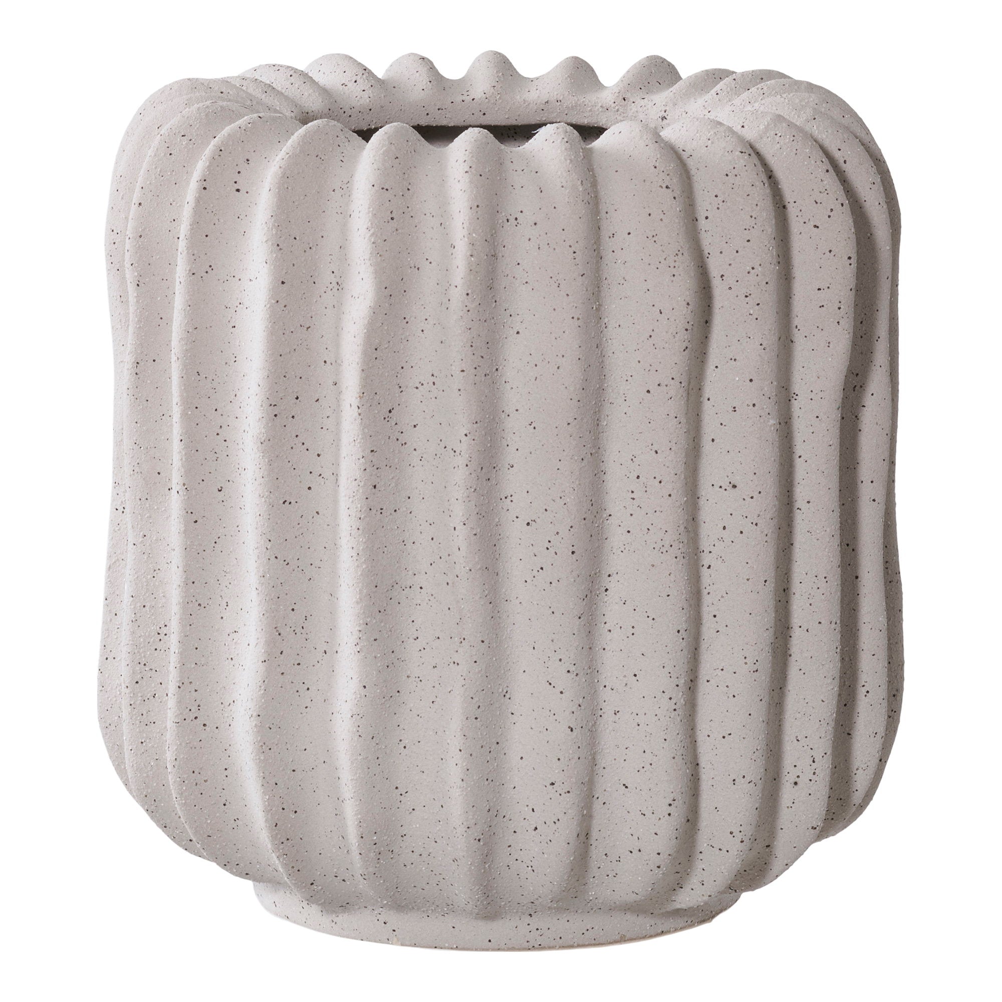Bloempot - Bloempot, keramisch, grijs ø15x15 cm