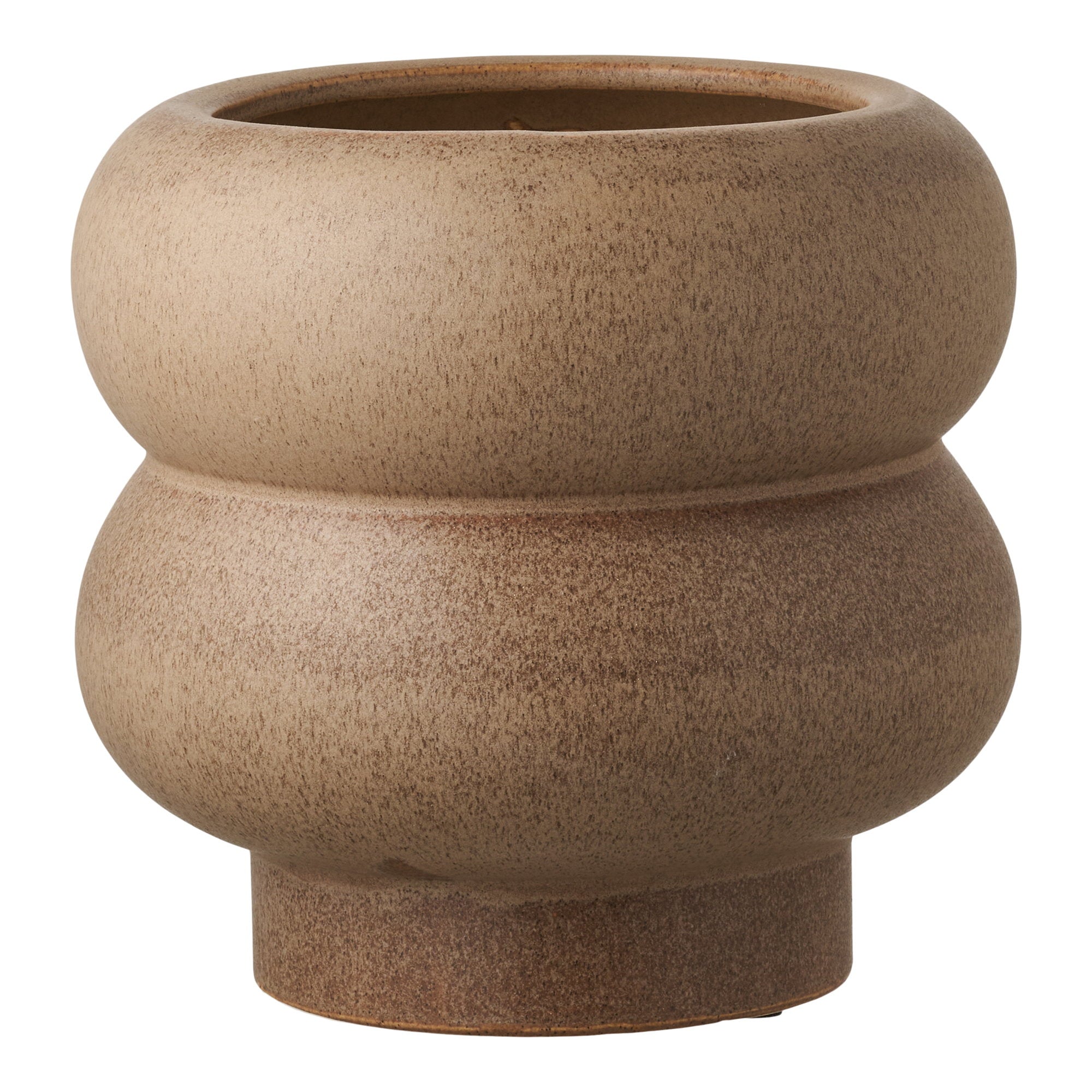 Bloempot - bloempot, keramiek, bruin ø19x17,5 cm