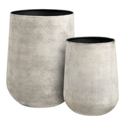 Hou Decorative Pot - decoratieve pot, metaal, antiek beige, set van 2