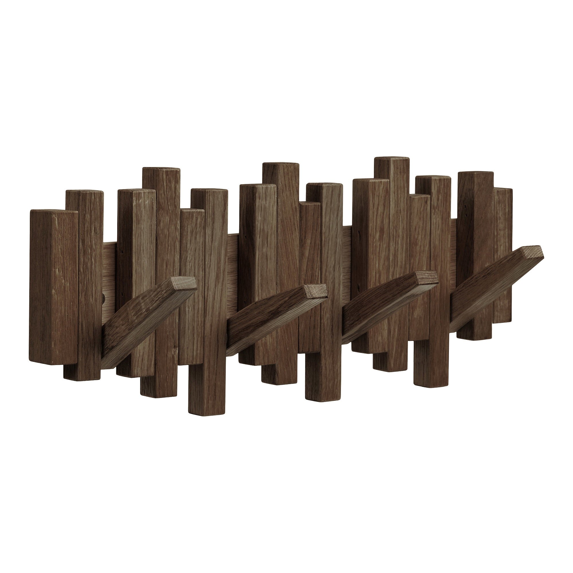 Caltra Coat Rack - Kapstok, eiken, donkerbruin 40x18 cm