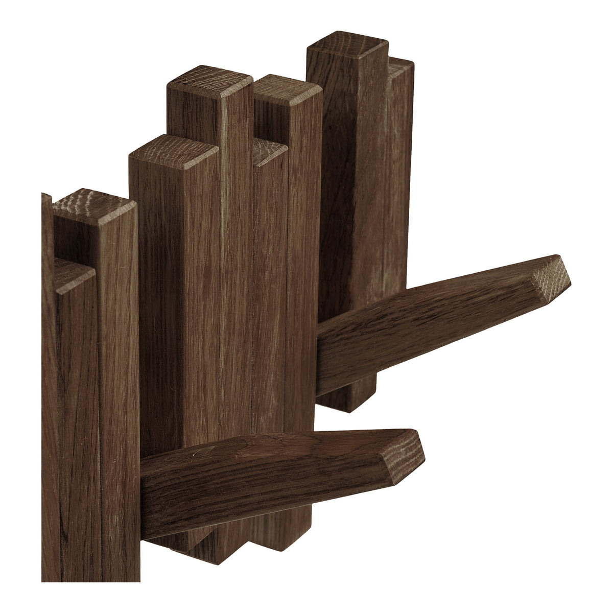 Caltra Coat Rack - Kapstok, eiken, donkerbruin 40x18 cm