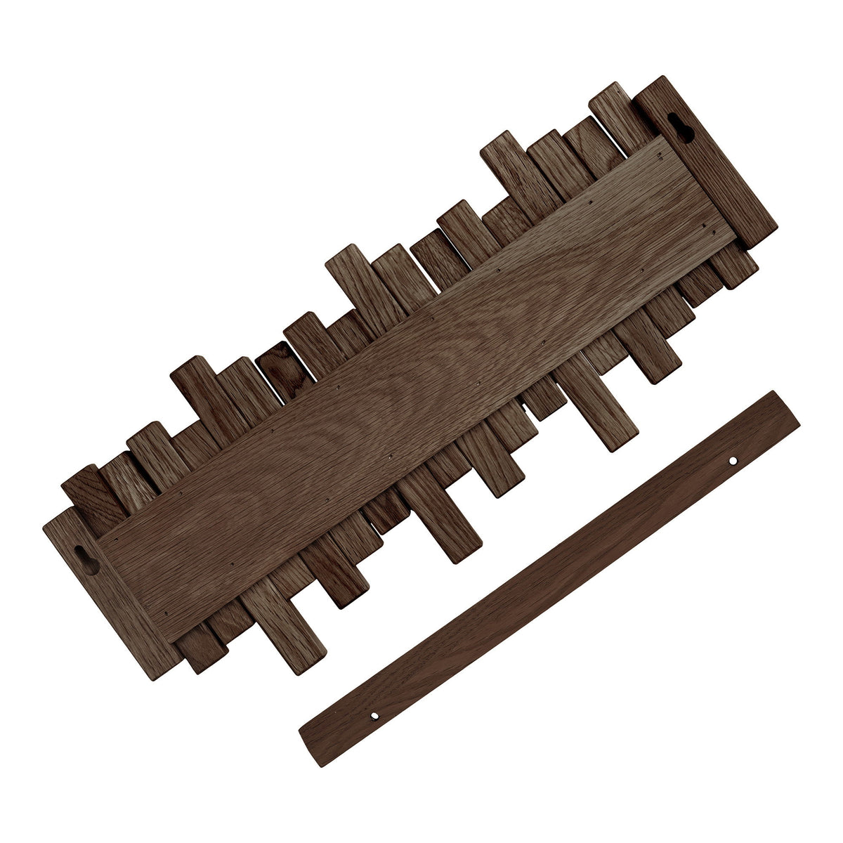 Caltra Coat Rack - Kapstok, eiken, donkerbruin 40x18 cm