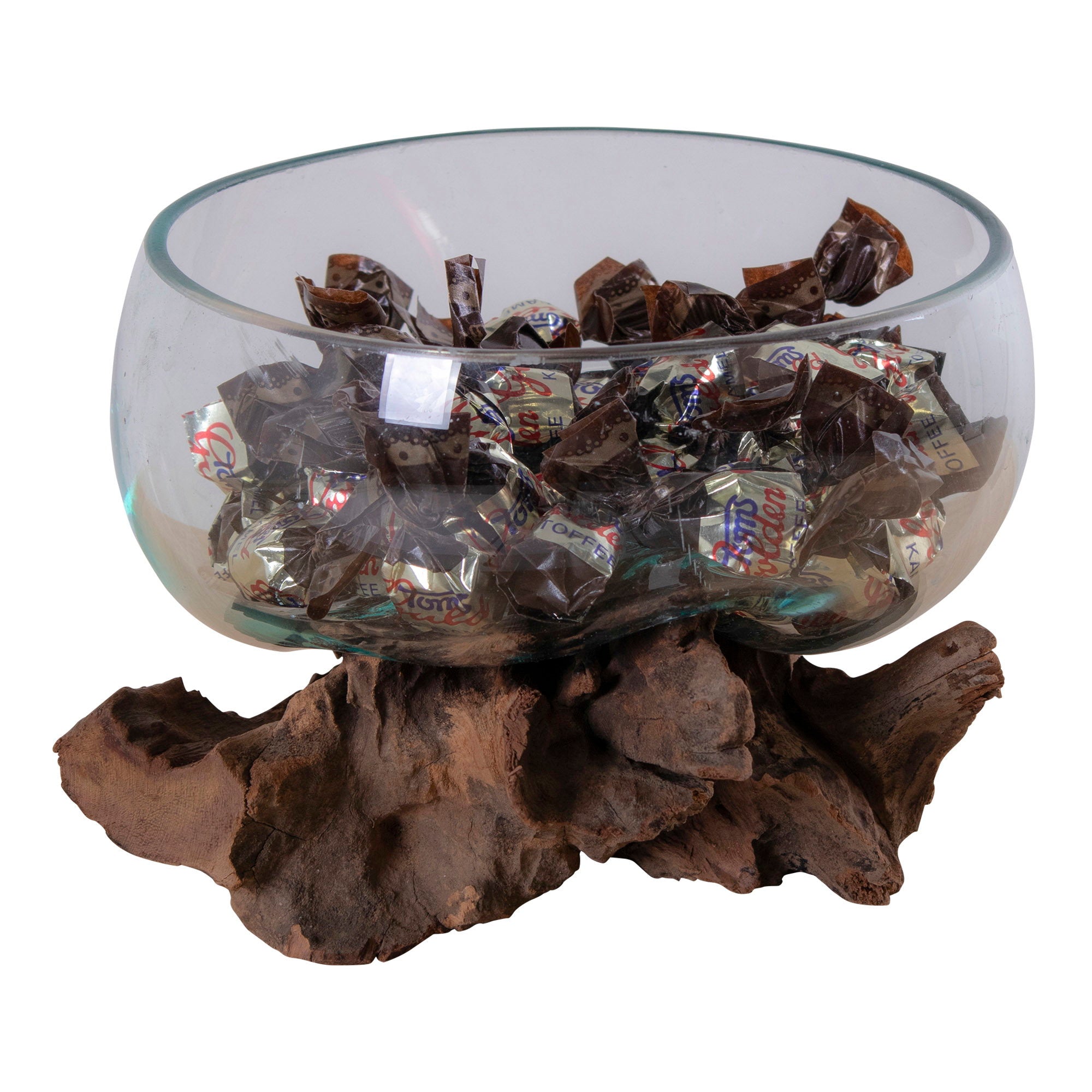San Marino Waterdrop - Waterdrop, teak/glas, naturel H:15 cm