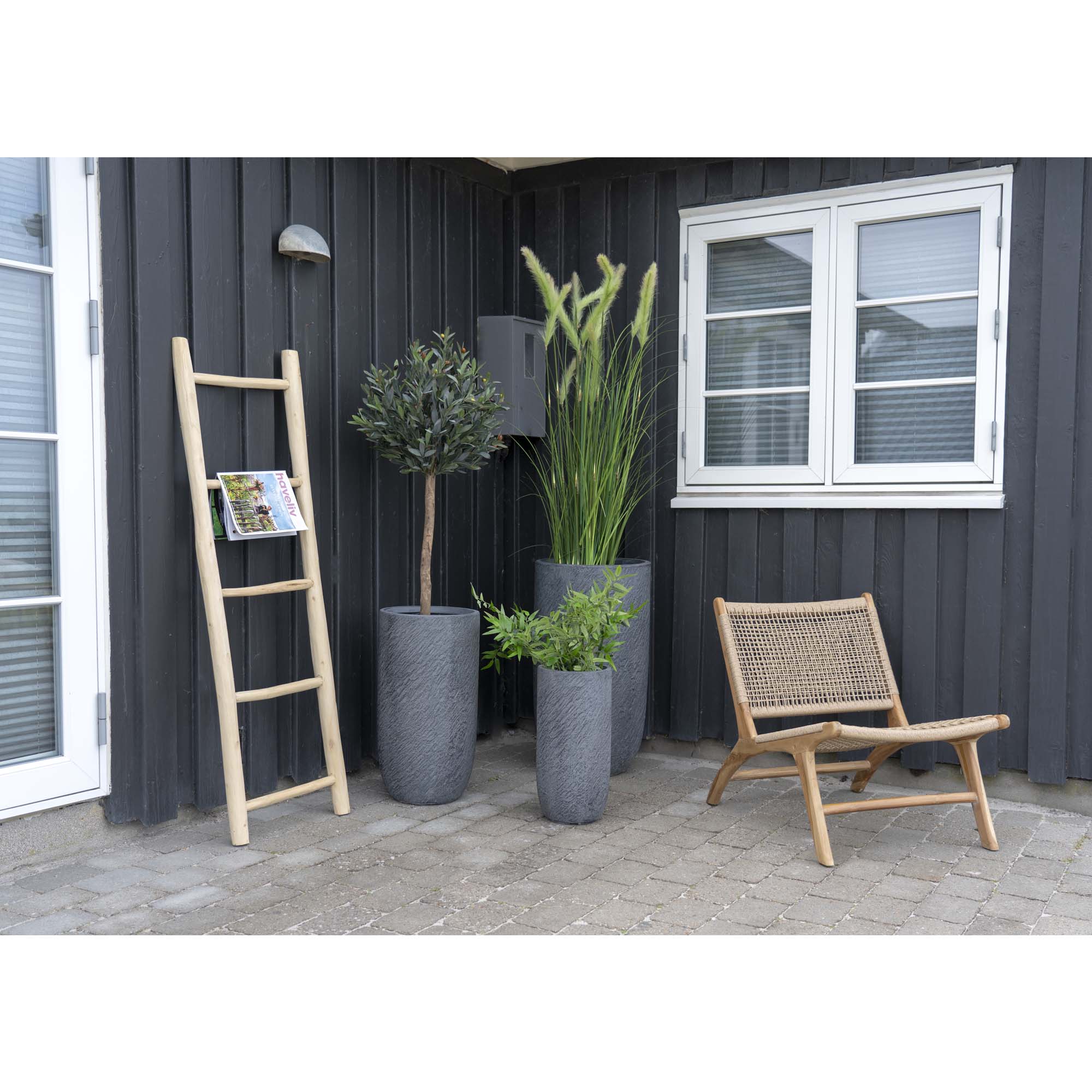 Decoratieve ladder - Decoratieve ladder, teak, naturel 50x150 cm