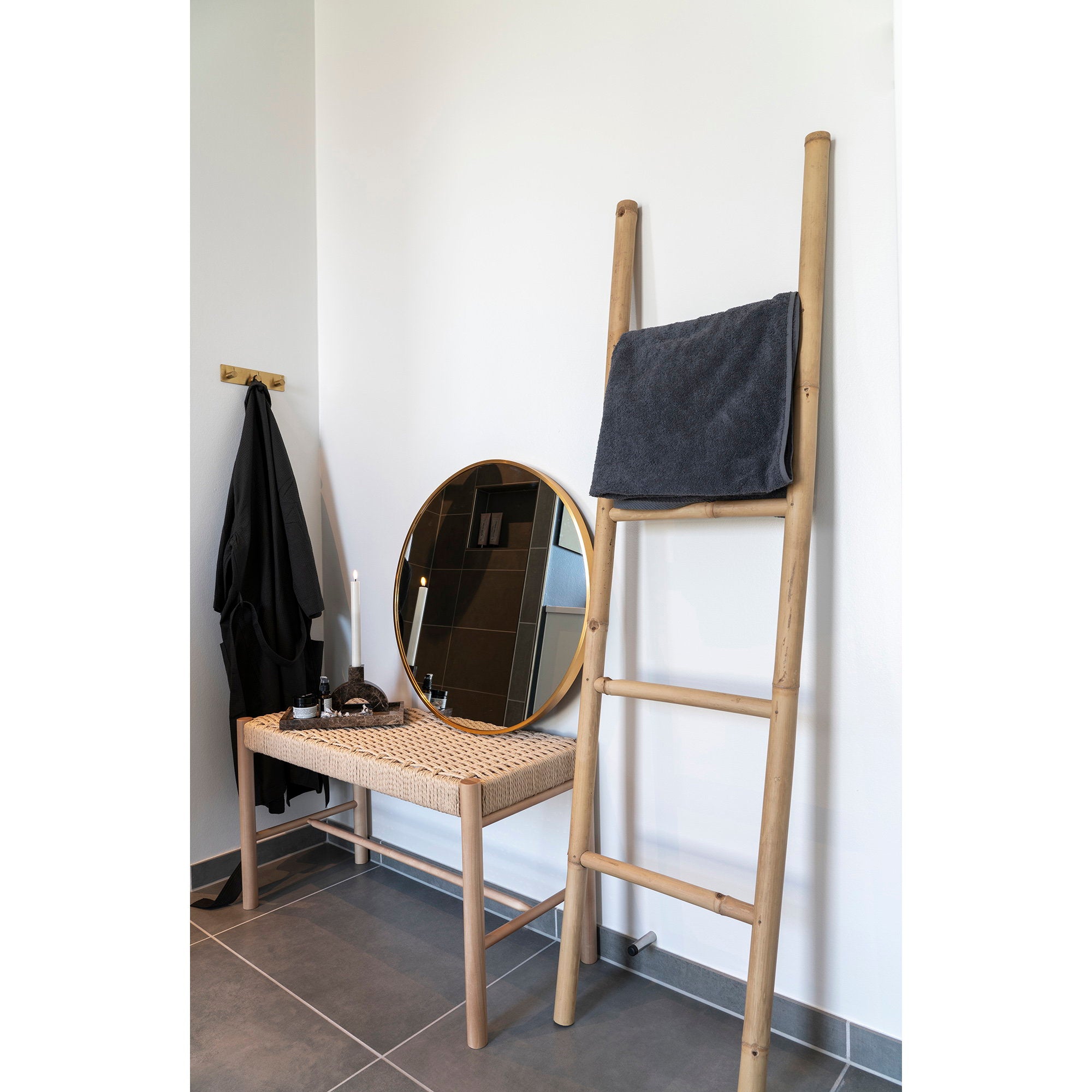 Decoratieve ladder - Decoratieve ladder, teak, naturel 50x150 cm