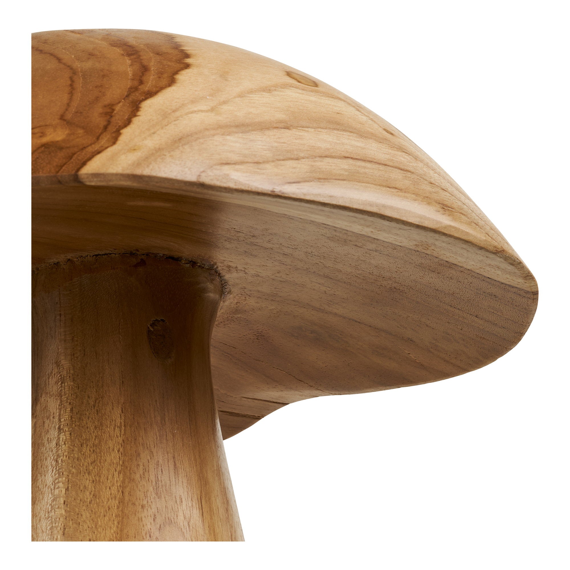 Kodi decoratieve paddenstoelen - decoratieve paddenstoelen, teak, naturel, set van 2