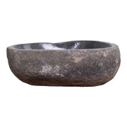 Donau Riverstone-wastafel - wastafel, riviersteen, naturel 35x40x15 cm