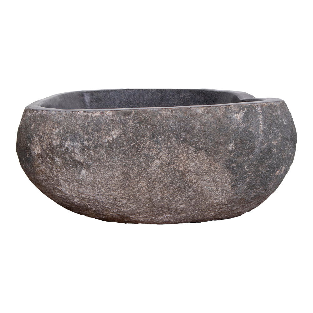 Donau Riverstone-wastafel - wastafel, riviersteen, naturel 35x40x15 cm