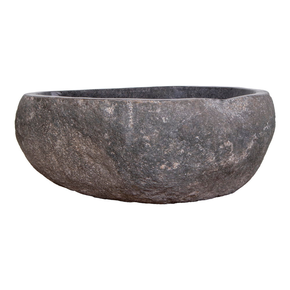 Donau Riverstone-wastafel - wastafel, riviersteen, naturel 35x40x15 cm