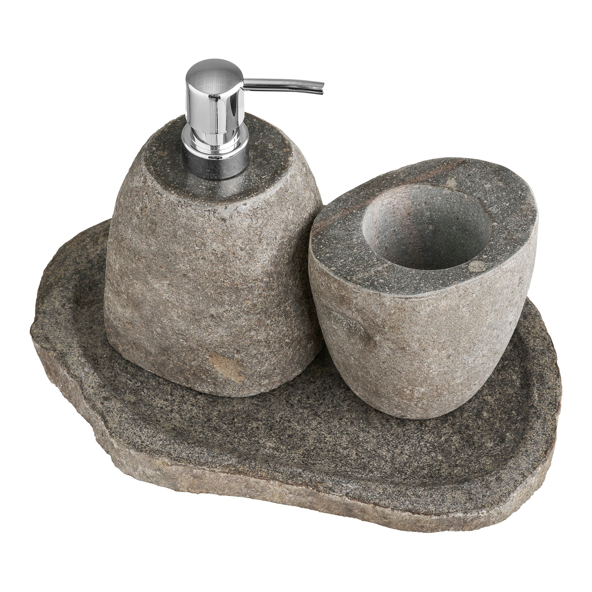 Gara Badkamerset, Opbergbeker, Zeepdispenser, Dienblad - Badkamerset, Opbergbeker, Zeepdispenser, Dienblad