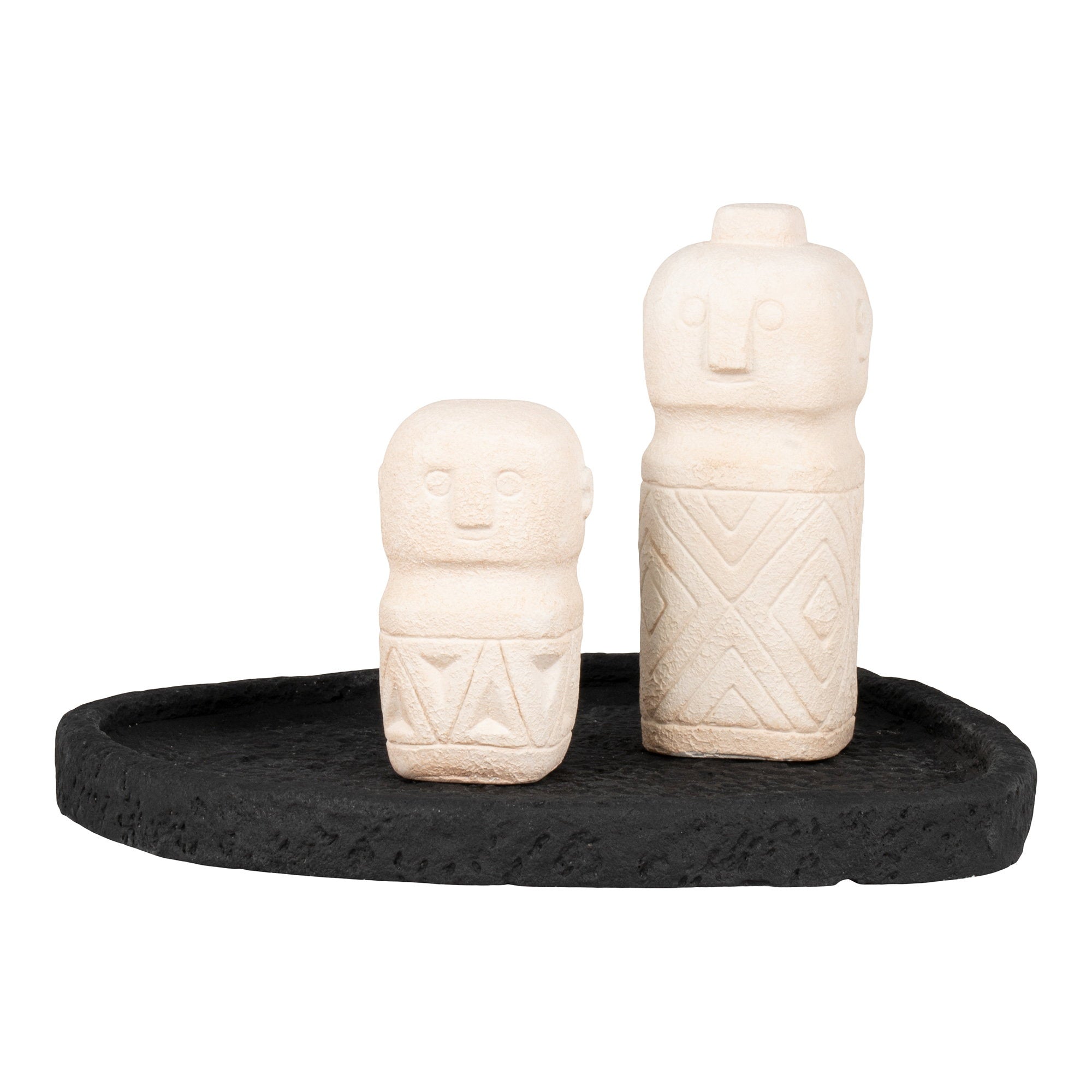 Dienblad - Dienblad, cement, zwart, 26,5x26x2 cm