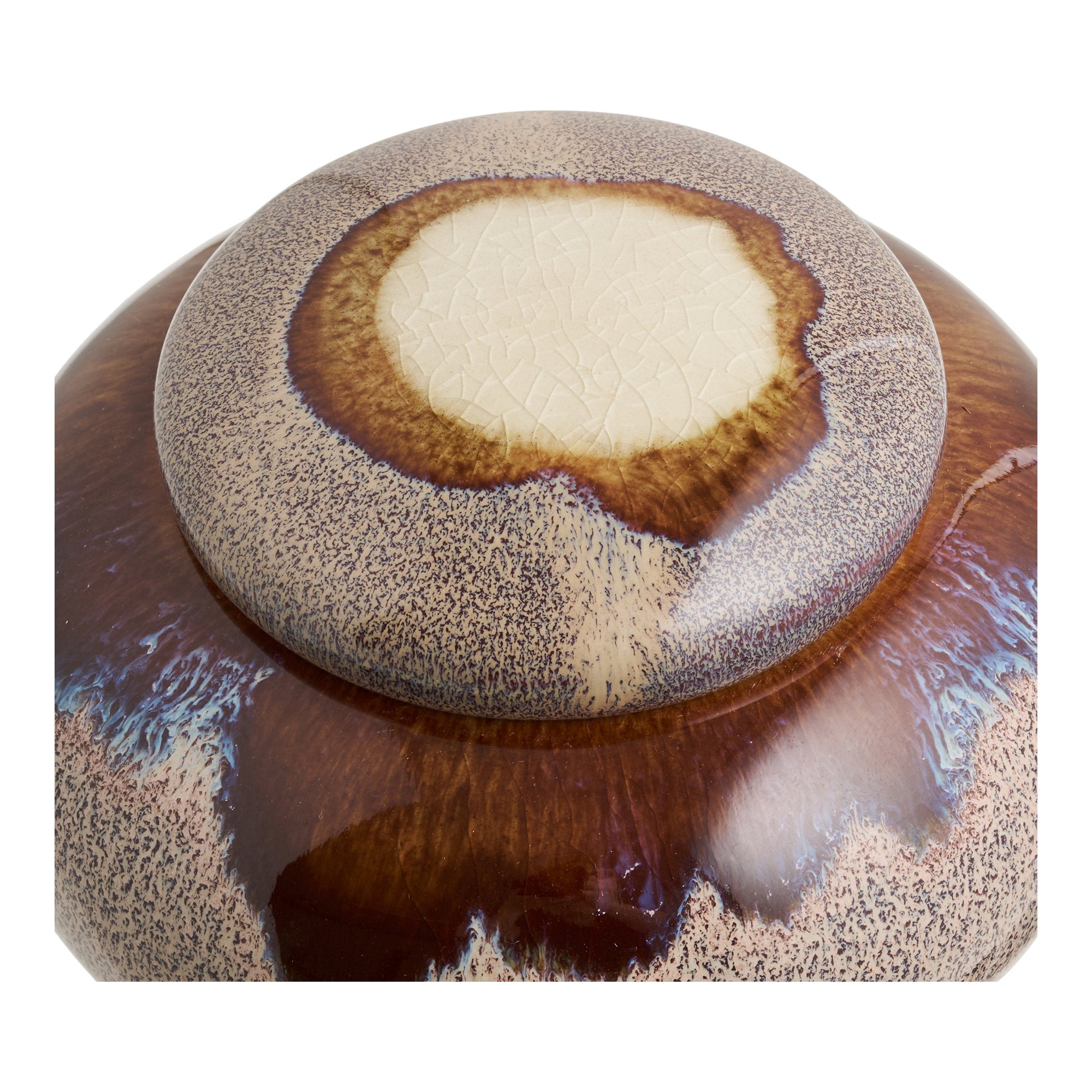 Potten - Potten, keramisch, bruin, set van 2