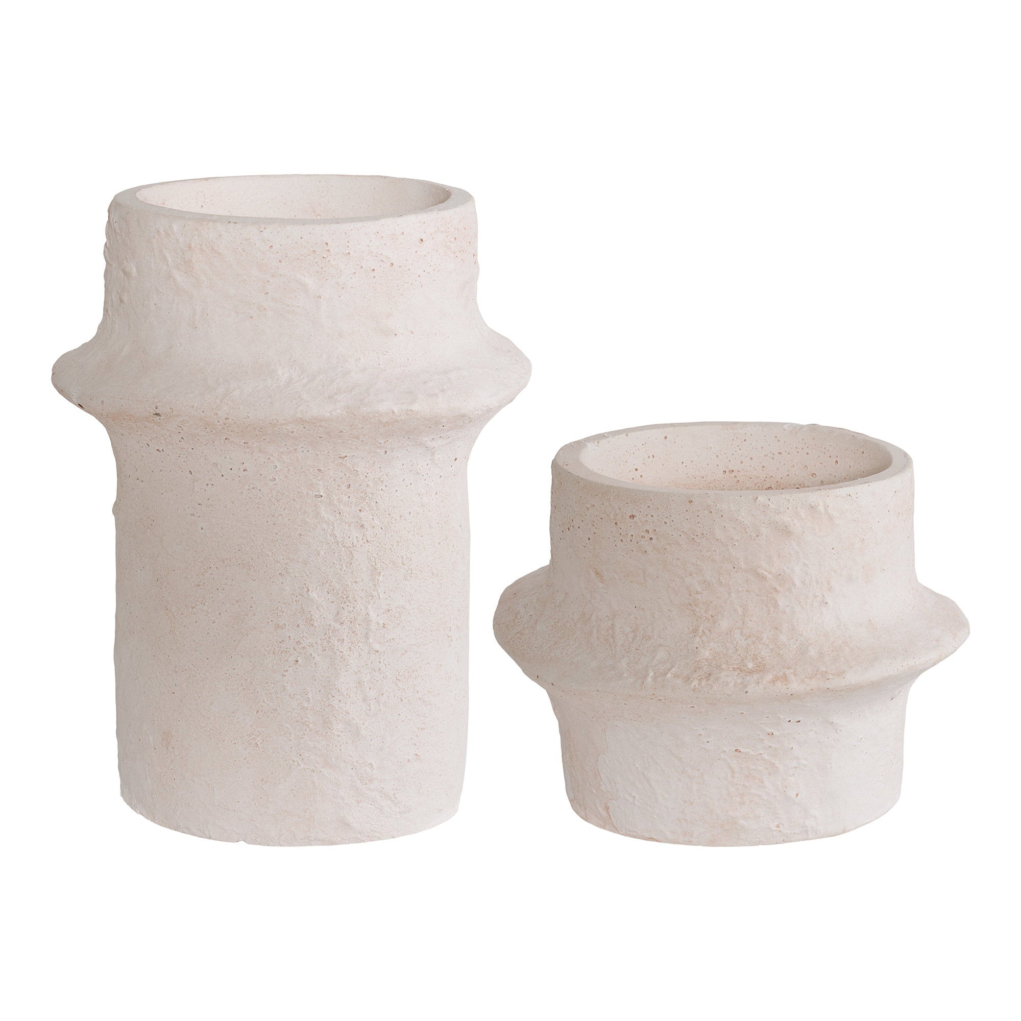 Kaarsenhouder - kaarsenhouder, cement, wit, set van 2