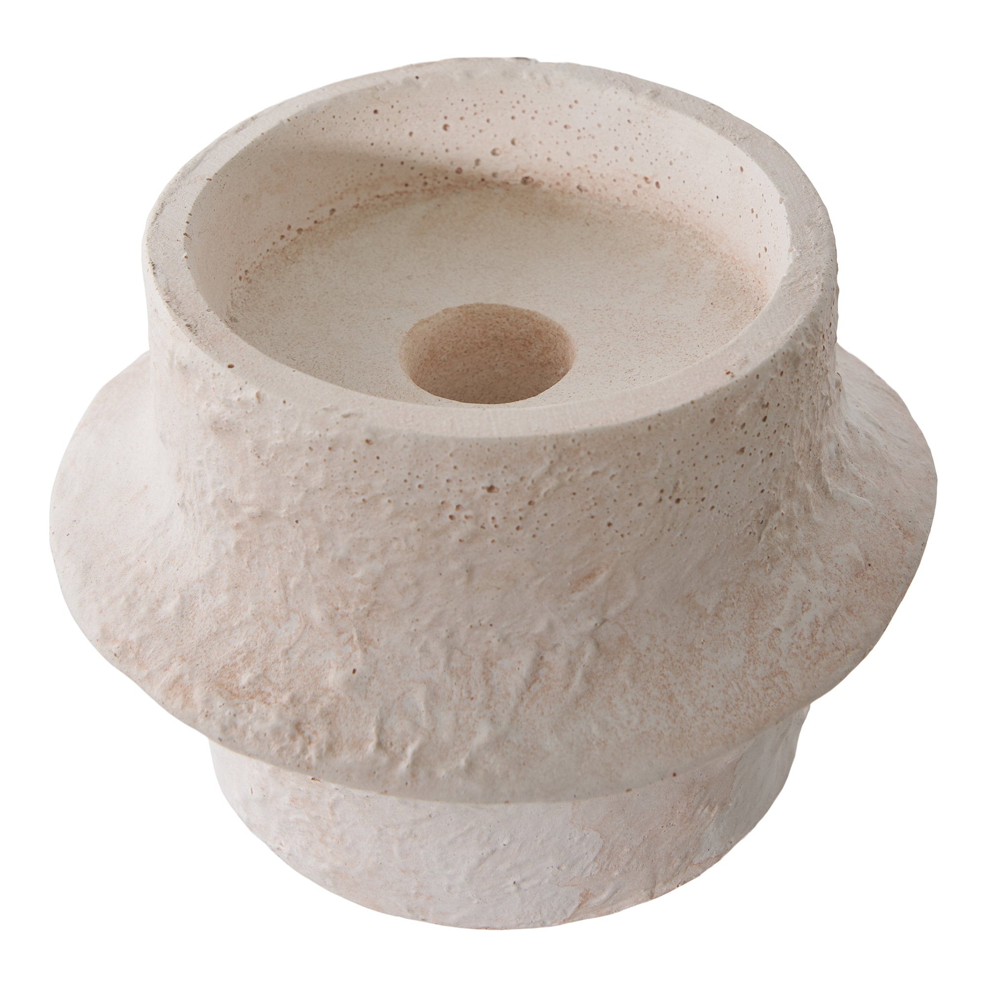 Kaarsenhouder - kaarsenhouder, cement, wit, set van 2