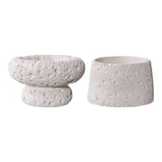 Kaarsenhouder - Kaarsenhouder, cement, grijs, set van 2