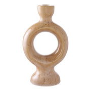 Kaarsenhouder - kaarsenhouder, keramisch, bruin 13,5x8,8x23,4 cm