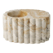 Waxinelichthouder - waxinelichthouder, cement, bruin/beige ø10,5x6 cm