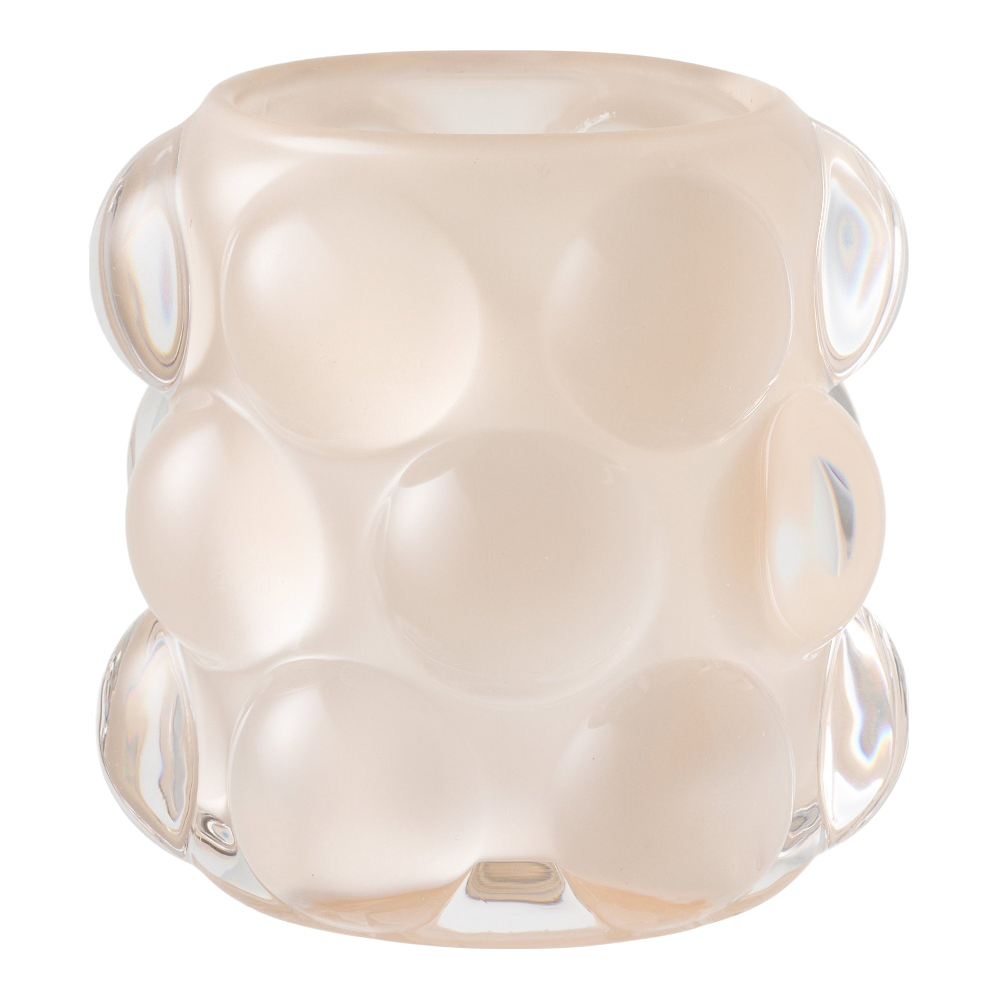 Kandelaar - Kandelaar, glas, beige/groen, set van 2