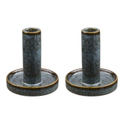Kaarsenhouders - Kaarsenhouders, van keramiek, Key Largo-blauw, set van 2