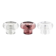 Kaarsenhouders - Kaarsenhouders, glas, helder/gerookt grijs/marron rood, set van 3