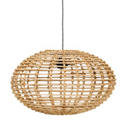 Pompoen hanglamp rotan naturel