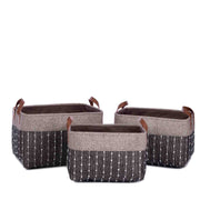 Enno, zwarte mand, set van 3 stuks