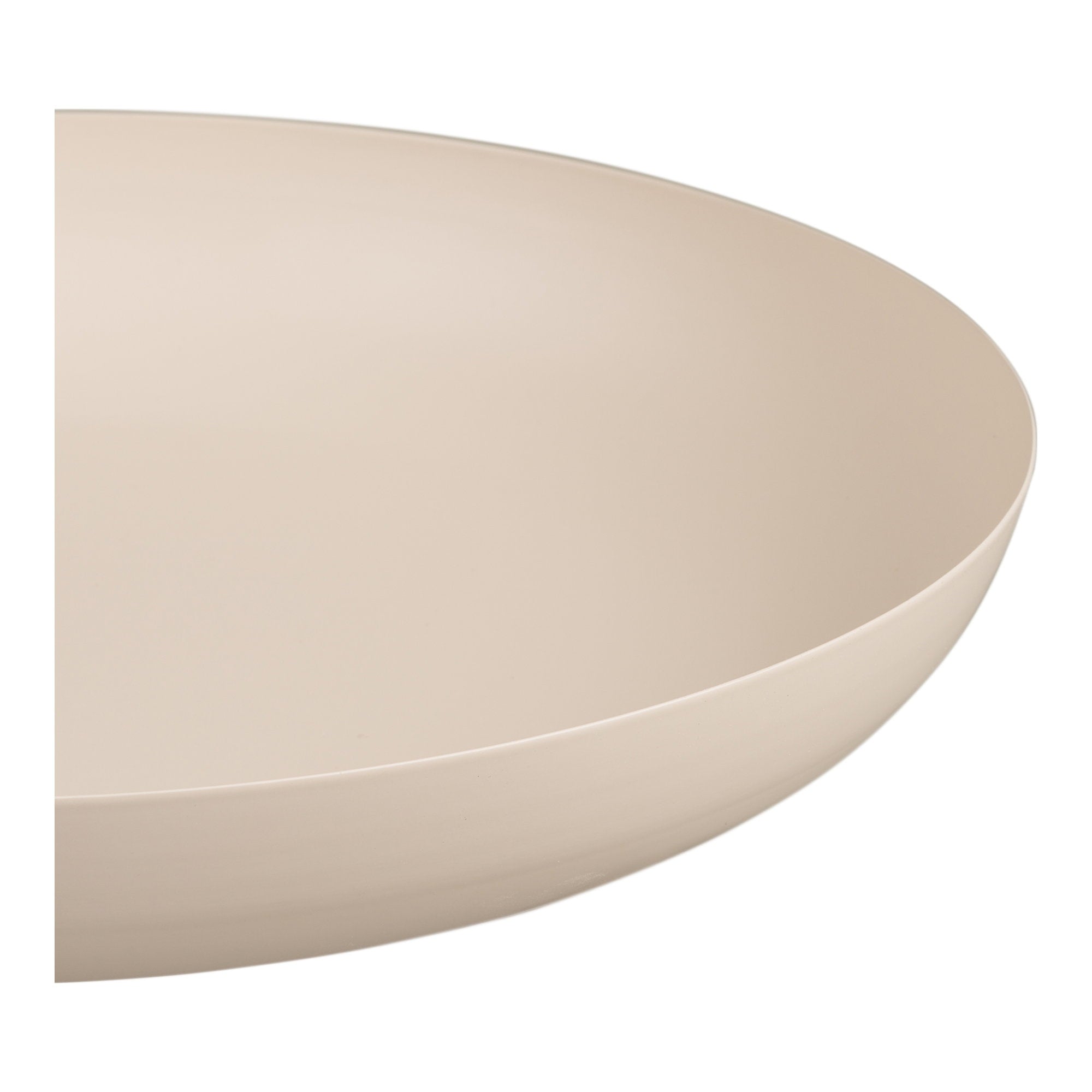 Dienblad - Dienblad, metaal, beige ø30x4 cm