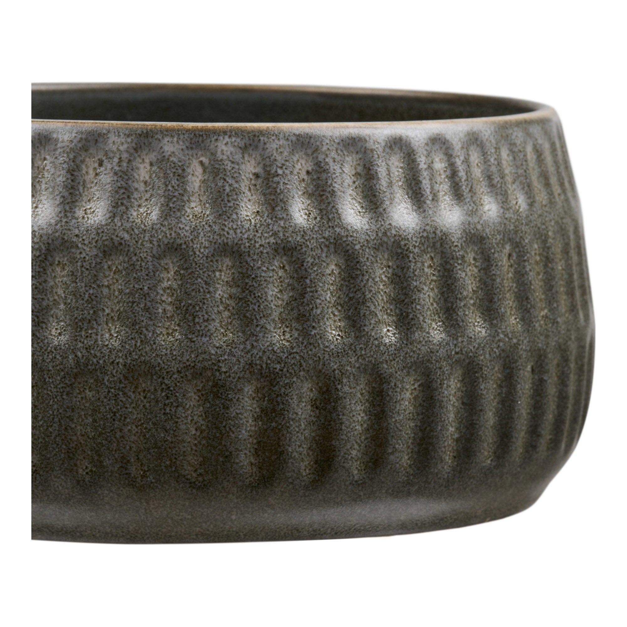 Amalia Bowl - Kom, keramisch, mosgrijs ø14x7,5 cm, set van 2
