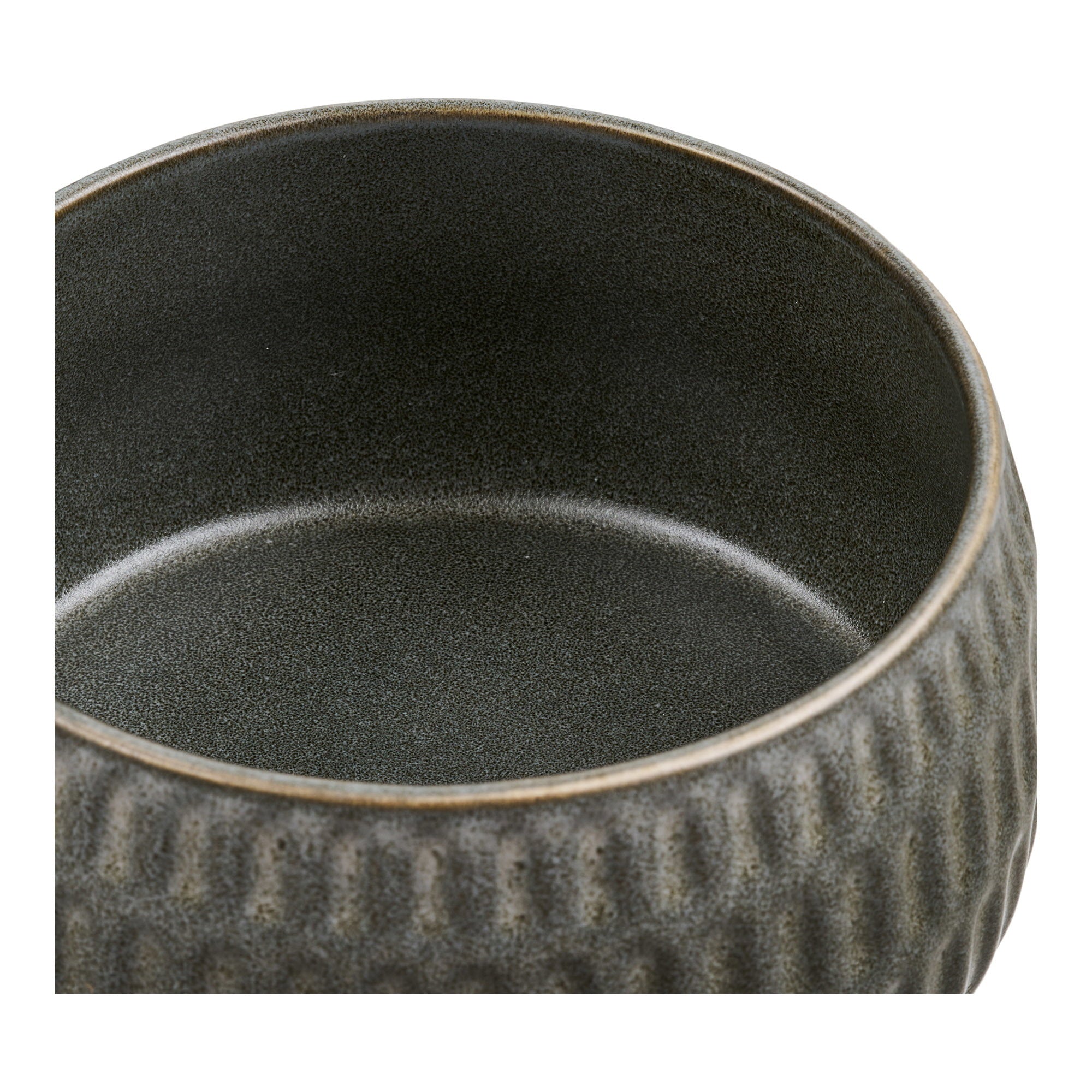 Amalia Bowl - Kom, keramisch, mosgrijs ø14x7,5 cm, set van 2
