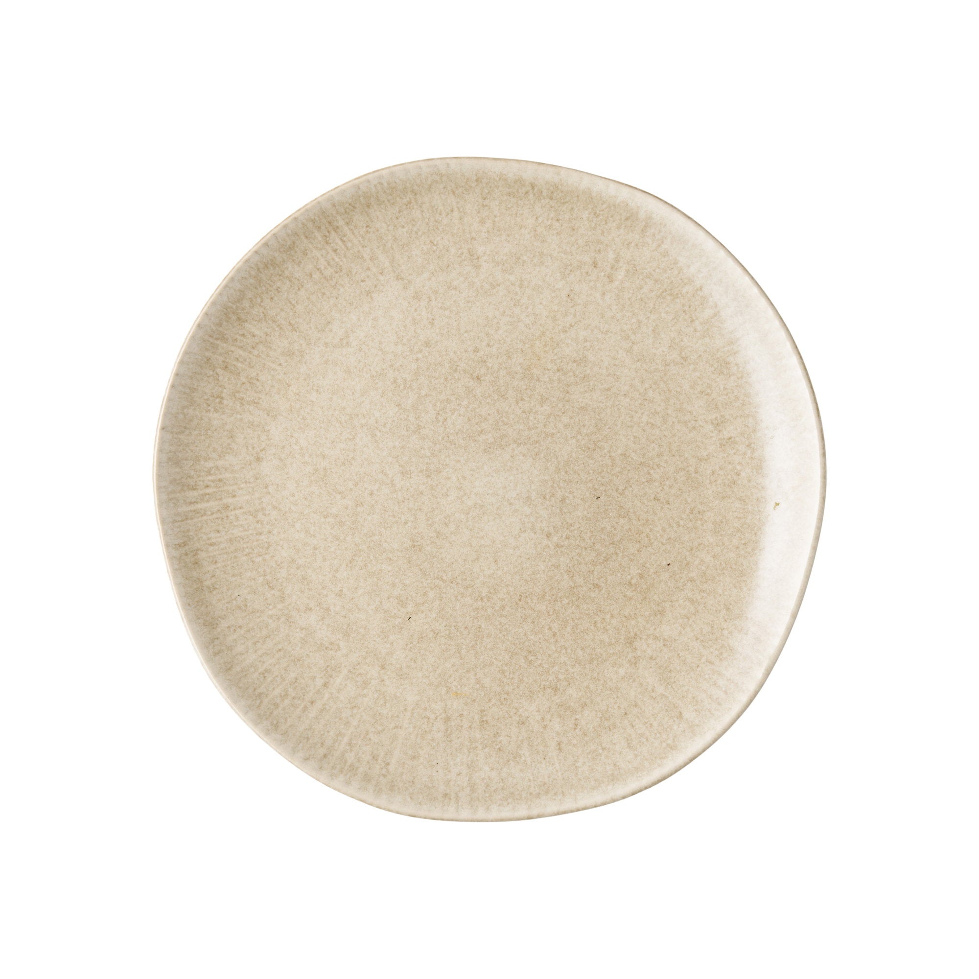 Viola Lunchbord - Lunchbord, keramiek, beige ø21 cm, set van 4