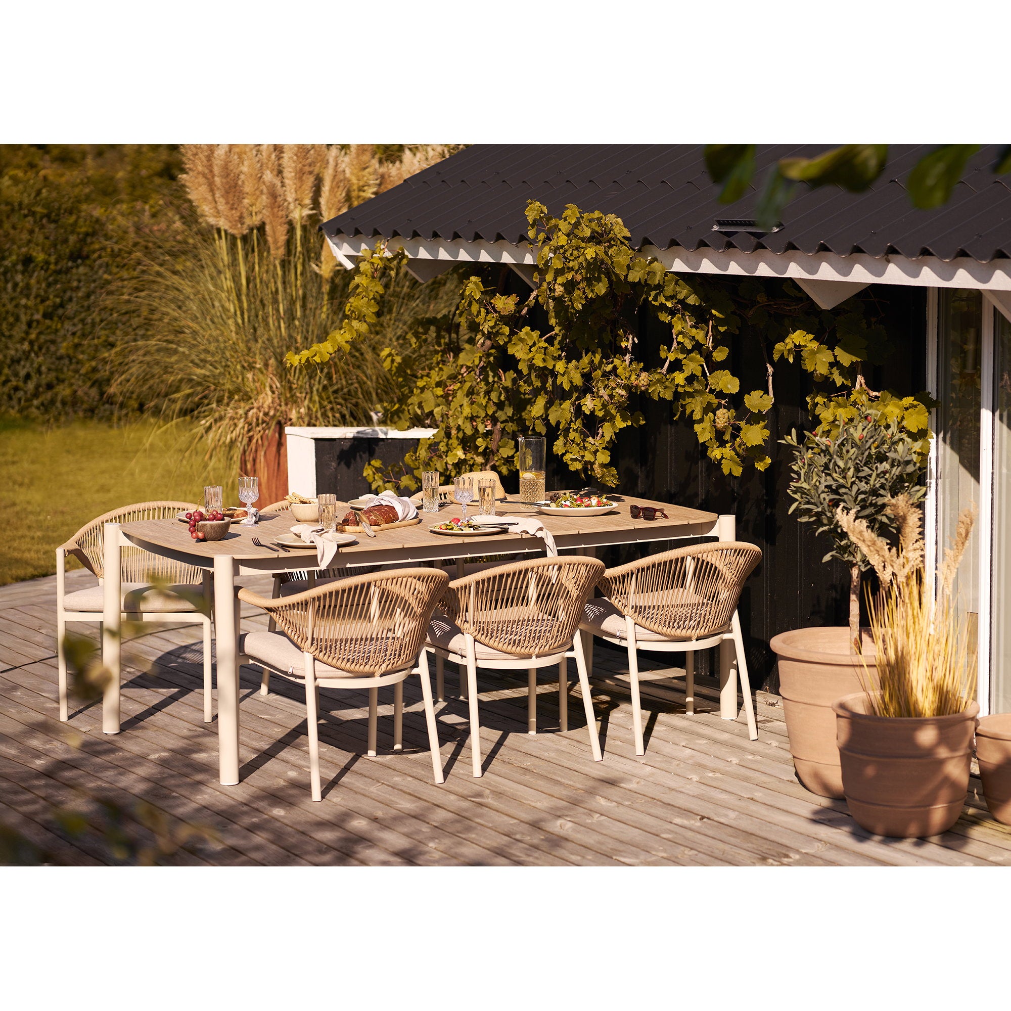 Viola Dinerbord - keramisch dinerbord, beige ø27 cm, set van 4