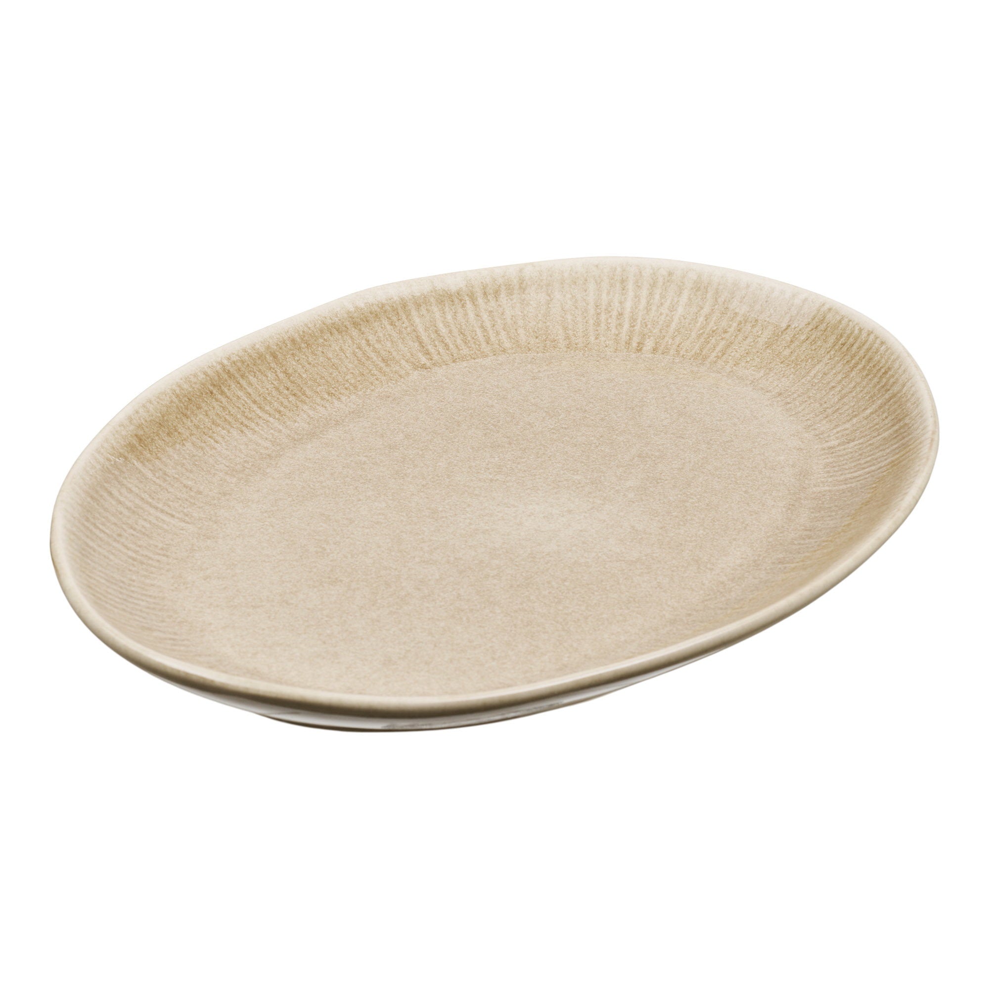 Viola serveerschaal - serveerschaal, keramiek, beige 30x21,5x2,8 cm
