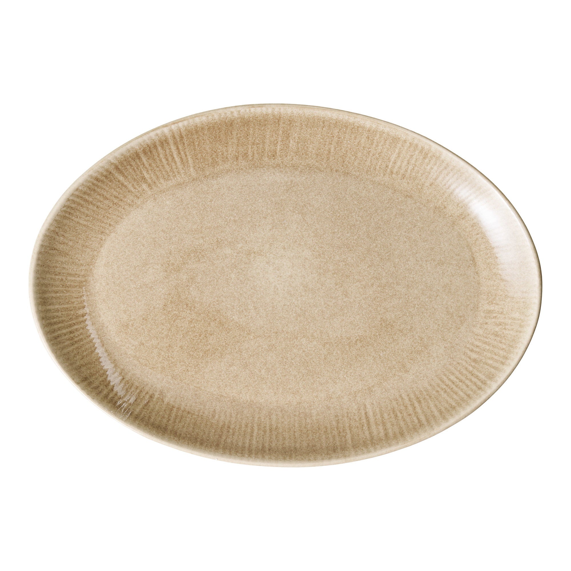Viola serveerschaal - serveerschaal, keramiek, beige 30x21,5x2,8 cm