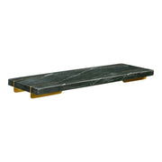 Diu Tray - Dienblad, marmer, zwart/messing 38 x 12,5 cm