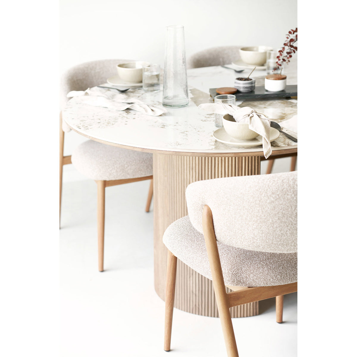 Pauri bewaarpot met lepel - bewaarpot met lepel, marmer, grijs/wit/messing set van 2