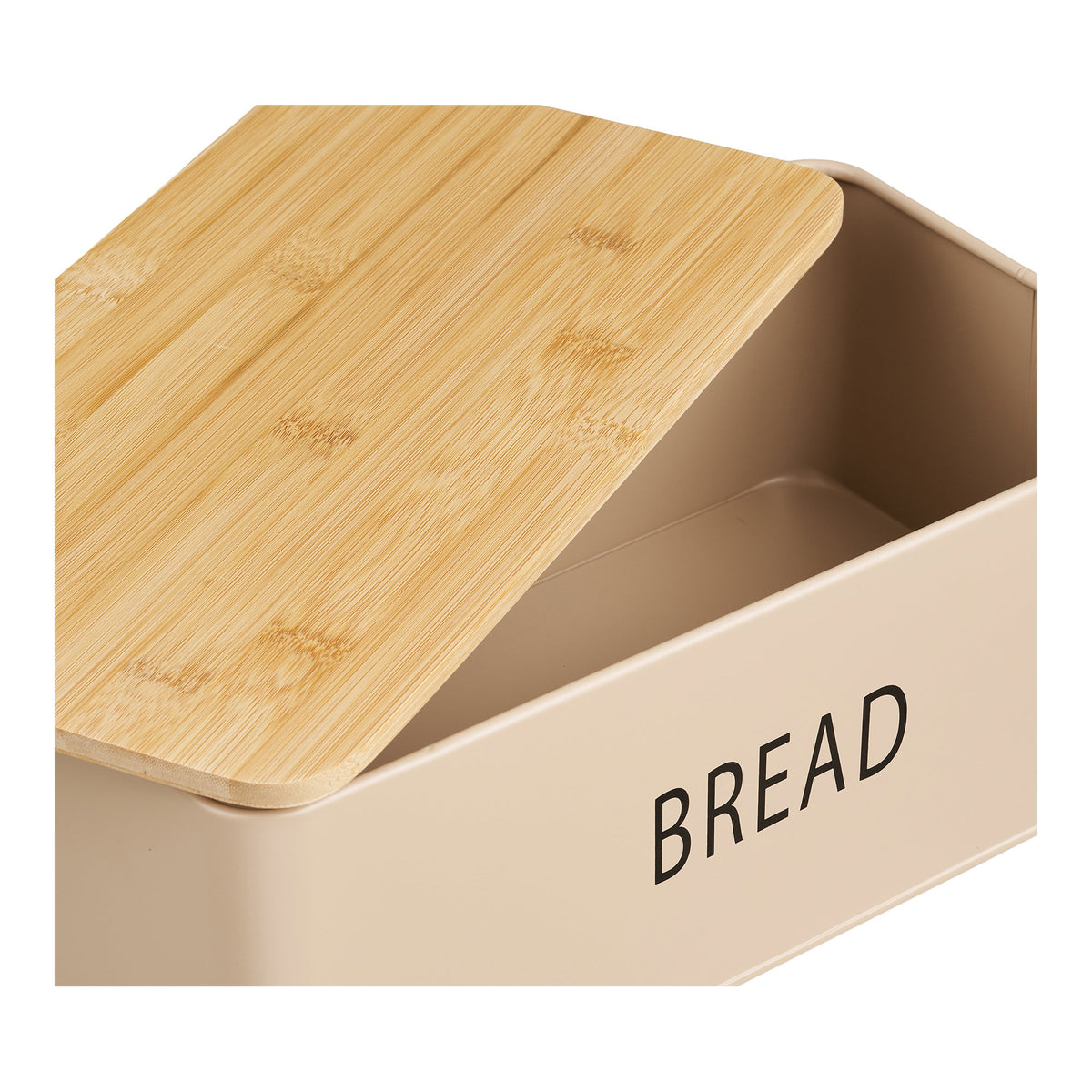 Tula brooddoos - brooddoos met 3 blikken, metaal/bamboe, beige, set van 4