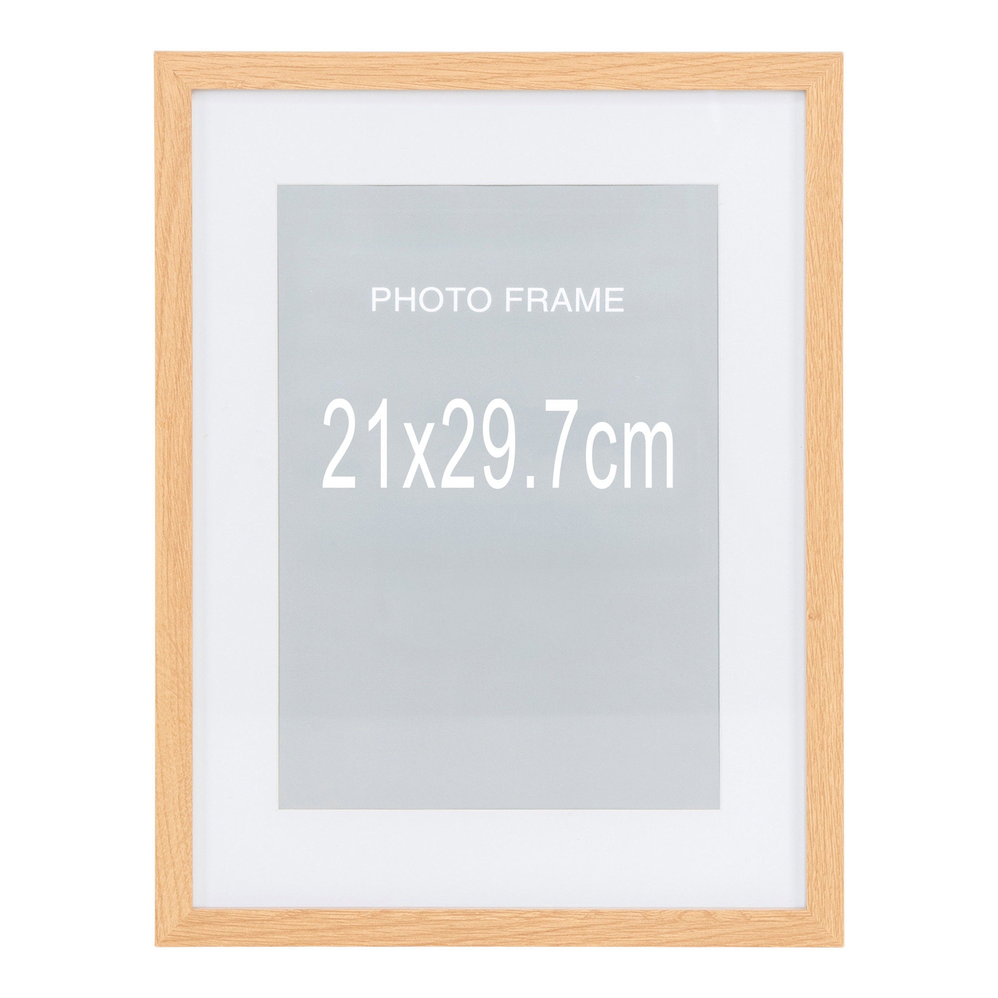 Marbella Frame - Lijst, MDF/glas, naturel, 21 x 29,7 cm, set van 5
