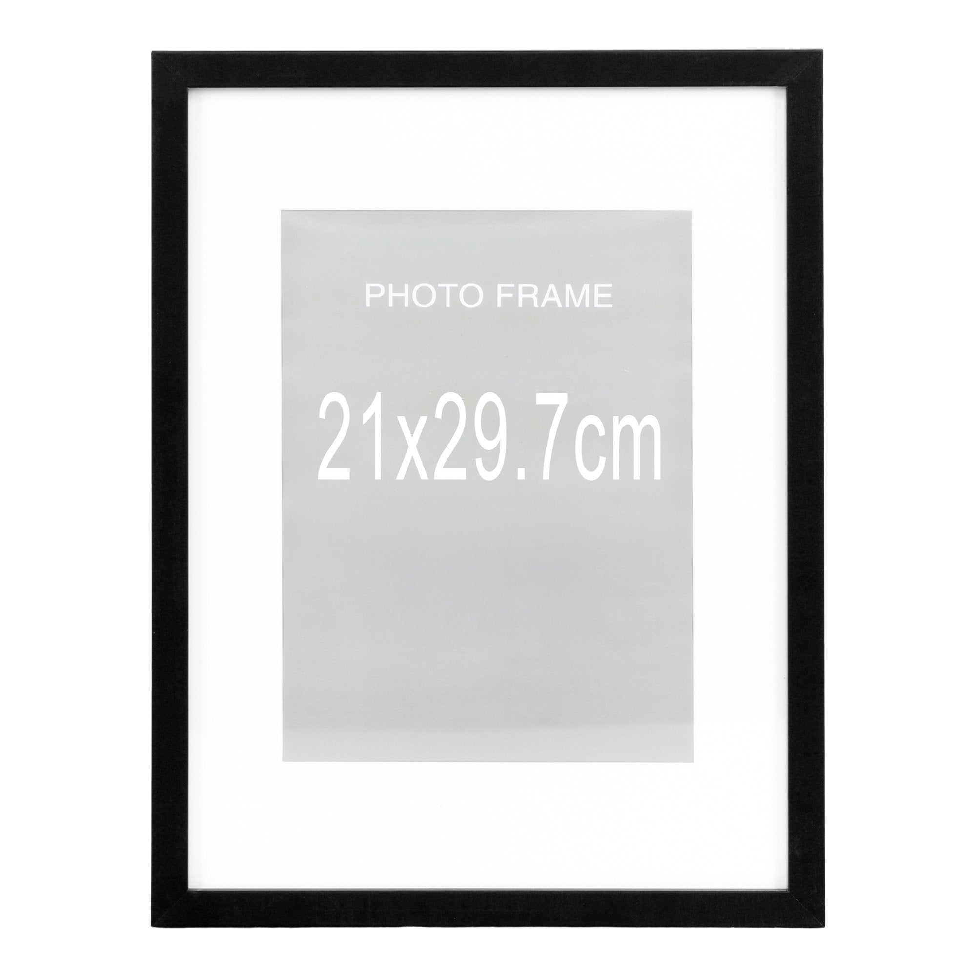 Marbella Frame - Fotolijst, MDF/glas, zwart, 21 x 29,70 cm, set van 5